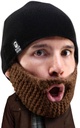 Kepala jenggot Stubble Populousy Beanie - Original Handmade Knt Hat and Removable Beard