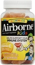 Airborne 500mg Vitamin C + Zinc Ammune Supppply Gummies for Kids, Asported Fruit Flavor, Gluten Free Crafted Blend with powerful Antioksidants Vitamin C & E, 42 Gummies (4 Pack)