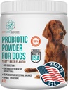 Pendekatan 120 hamba DogProbiotic Powder - Probiletic dan Digetical Enzymes Suplemen dan Dukungan Digetical Anjing - dibuat di Amerika Serikat