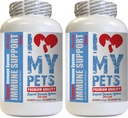 Aku menyukai kucing LLC-ku yang kebal terhadap Obat-obatan Booster - Dukungan Imuniune - Booster - Suplemen Sehat - Tambahan Hati Kucing - 120 Perlakuan (2 Botol)