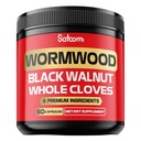 Satoomi 5 dalam 1 Wormwood Capsules Suplement - Diekstrak dari Black Walnut, Whole Cloves, Turmeric dan Berberine HCI - Sistem kekebalan & Distry Kesehatan - 60 Capsules