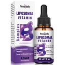 Lipomal Vitamin B Liquid Sublingual B Sublinual Sublinual Suffamins Suplement for Women Men Importicated Metholated B12, B1, B2, B3, B5, B6, Flolate, Biotin for Energy dan Imune Support-2.0