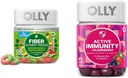 OLLY Fiber Gummy Rings 50ct & Active Immunity + Elderberry Gummies 45ct Berry Flavors Digetical & Imune Support