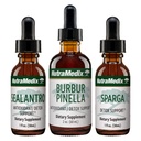 NutraMedix Detox Dukung Bundle - Sealantro (Chlorella, Cilantro Leaf & Pacific Cold-Water Red Seaweed), Sparga (Astragalus) & Burbur Pinella Ekstraksi untuk Membersihkan & Detox Dukungan - 3- Piece Set