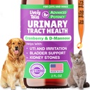 Natural Dog & Cat UTI Treatment with Cranberry & D-Mannose, Bladder, Kidney, Incontinuence Dups, Healthy Urinary Trakte Treattion, Best Cat Tract Infeksi, Easy- To- Un Drops, 2 oz