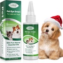 60ML Pet Eye Drops for Dog & Cat Relieve Eyes Itching & Irritation, Pink Eye & Allergies Sympitics Safe & Gentle Formula for All Animals