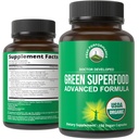 Super Hijau Organik 150 Kapsul - Green Juice Superfood Suplement dengan 25 Semua Natural Organic Ingredians. Max Energy and Detox Super Food Pills with Spirulina, Spinach, Kale, Turmeric, Progration