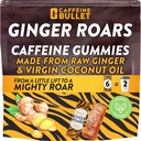 Ginger Roars - Caffeine Ginger Chews - 12 Caffeine Candies Masing-masing 3mg Caffeine dengan Delicious Natural Honey Ginger Flavour & Api petunjuk. Tanaman Berdasarkan Energi Tembakan, Sehat Vegan Snack untuk Dewasa.