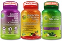 Vegan Bone, Imune, & Hormonal Dukung Trio - Plant-Based Calcium, Magnesium, Zinc + D3, K2 & Turmeric + Quercetin dengan Bromelain, Vitamin C, Zinc + DIM 200mg & BioPerine ® dalam Delayed- Rase Capsules
