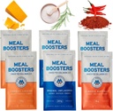 Meal Boosters MB Variety Pack Sampler Savin Protin Suplement, Cheesy Cheese, Buffalo, Unflasheed, Grass- Collagen, Muscle Growth, Tendon, Ligamen, Hair Skin Repair, Gut Health