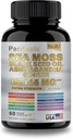 Laut Moss Minyak Benih Hitam Ashwagandha Ginger Vitamin C & D3 dengan Pepper Hitam untuk Pria & Perempuan