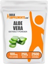 BulkSuplements.com Aloe Vera Extract powder - Aloe Vera Suplement, Herbal Suplemen - Vegan & Gluten Bebas, 100mg per Serving, 250g (8.8 oz) (Paket 1)