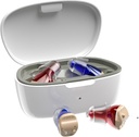 Hearing Aids for Senior, Hearing Aid Rechargable for Hearing Los, Hearing Amplifier Personal Hearing Control and Portable Magnetic Charging Case, Noise Cancelling Hearing Aids (White)