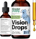 Suplemen Vision Forever Puppy for Dogs - Eye Tincture w / Bilberry & Eyebright Herb - All Breeds & Sizes - Liquid Dog Food Suplemen Vision & Eye Clarity - Sugar & Alcohol- Free - 2 oz