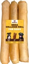 Woofley 's Extra Thick Collagen Roll (1012 Inch - 3 PCS) - Chews for Dogs - Bully Stick Rawhide Alternative Dog Chews No Hide Bones for Medium & Large Dogs