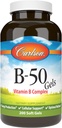Carlson - B50 Gels, Vitamin B Kompleks, Produksi Energi, Dukungan Cellular Wellness, 200 Softgels