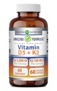 Amazing Formulas Vitamin D3 5000 IU dengan Vitamin K2 100 mcg 124; D3 + K2 Suplemen Asa 124; Veggie Capsules 124; Non-GMO 124; Gluten Free Alag4; dibuat di Amerika Serikat (60 Count)
