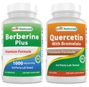 Terbaik Sastra Berberine Ditambah 100mg & Quercetin dengan Bromelain