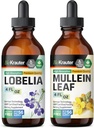 BIO KRAUTER Lobelia Ticture 4 Fl Oz. & Mullein Tincture 4 Fl.