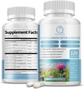 Milk Thistle Suplement Kapsul, Liver Health Formula, dengan Dandellion Root, 10: 1 Ekstrak, untuk Liver Detox Cleanse Dukungan, Digetical & Immune System, 120 Veggie Caps