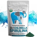 Chlorella Spirulina Powder Organic 124; Super Greens Powder dan Smoothie Mix 124; Kaya dalam Chlorophill untuk Imune Dukungan dan Energi; Raw Vegan Protin 124; Spirulina Chlorella Powder
