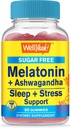 WellYeah Melonalin (2mg) with Ashwagandha (850mg) Sugar Free Gummies - Sless & Stress Aid Suplemen - with Chamomile, Lemon Balm, Lavender, and Valerian - Natural Sourced Flavor - 60 Count