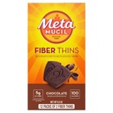 Metamucil Fiber Thins, Psyllium Husk Fiber Suplement, Digetical Health Support dan Memuaskan Hunger, Chocolate Flavored, 12 Hamba