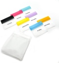 EZY DOSE Bisa dipakai ulang 7- Day Pouch Set, Durable Multible Purpose Traveler-Sized Bagies, termasuk Days of The Week Labels w / Color untuk Identifikasi Mudah, Penyimpanan Silicone, Clear, BPA Free, TSA Disahkan