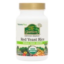 Natures Plus Source of Life Garden Certified Organic Red Yeast Rice - 600 mg, 60 Vegan Capsules - Dukungan nutration untuk Overall Well-Being - Vegetarian, Gluten-Free - 60