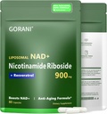 Gorani NAD + Supplemen 900MG, Nicotinamide Riboside, Lipomal Reveratrol, Quercetin (1)