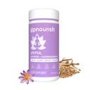 UpNsteated Organic Ashwagandha Saffron Suplemen Prolection - Stress Relief, Mood Enhancer, Calm Happy Pills Dukung Fatigue Community Clarity dengan L- Theanine, Rhodiola, 30 Vegan Capsules