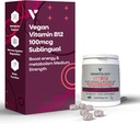Vegan Vitamin B12 Sublingual Suplement - untuk Metabolisme & Energy, Vitamin & Suplemen Kesehatan - (60 Tablet)