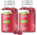 VITEEY Vitamin B12 Gummies - Dukungan Kognitif dan Gummies Energi - Vegan, Gelatin Free, Gluten Free - 60 Count