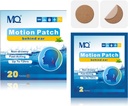 MQ 20ct Motion Sickness Patches, Dark Colors, Sea Sickness Patches Non Drowsy & Waterproof, Cruise Ship Travel Estials, Fast Acting & Long Lasting 72H