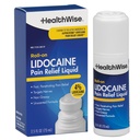 HealthWise 4% Rolle Lidocaine-On Non- Greassy, OTC Strength 124; Suit Relief Liquid 14; 2,5 oz. 73 mL 124- Grease, Unscented Formula 124; Anestesi Topik