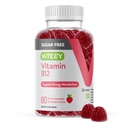 Viteey Vitamin B12 Gummies for Dewata & Teens 1000mcg, Sugar Free - Good for Energy, Metabolisme, Dukungan Energi Alam - Vegan, Glutin Free, GMO Bebas - Sawable Strawberry Flavored