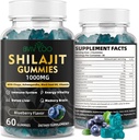Gumunies Shilajit untuk Pria & Perempuan - Sugar- Free Shilajit Suplement Kaya dalam 85 + Trace Minetrace & Fulvic Acid, Menyediakan Energi, Otak, dan Dukungan Imunitas - 60 Gummies
