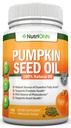 Pumpkin Seed Oil - 100MG - 180 Softgels - Cold- Menekan Natural Pumpkin Seed Oil - Sumber Acids Estimate Fatty - bagus untuk Pertumbuhan Rambut, Prostate Health dan GI Tract