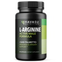 L-Arginine 500mg dan Saw Palmetto 500mg - Nitric Oxide dan Prostate Health Suplemen untuk Pria - 60 Count - Endurance and Urinary Trakt Protection - 1 Month Suppply - Vegan, Non-GMO Capsules