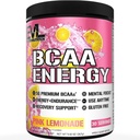 EVL BCAAs Amino Acids Powder - BCAA Energy Pre Workout Powder for Muscle Recovery Lean Growth and Endurance - Rehydrating Post Workout Recovery Drince with Natural Caffeine - Pink Lemonade