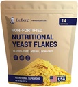 Dr. Berg Premium Nutration Yeast Flakes - Delicious Non-Forfied Nutration Yeast Yeast with Alamring B Vitamin - 8oz
