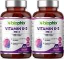 biophix Vitamin K2 MK-4-100 mcg 200 Caps dengan Alfalfa 2 Pack - Mendukung Bones Imune Kesehatan