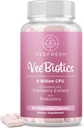 VeeFresh VeeBiotics Cranberry Progres for Women - 60 Capsules Women 's Progories with Pregnance & Cranberry Extract for pH balance & Odor, Procestes Heally Vaginal Flora & Overall Wellness