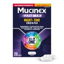 Mucinex Nightshift Cold & Flu, Maximum Strength Strength Multi- Symptom Relief, 20 Fast Release Caplets