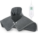 NOWWISH Heating Pad untuk Neck dan Shoulders Relief Pain, 2lb Weighted Electric Neck Pad dengan 10 Heat Levels dan Auto Shut Off, Large Heated Wrap, Hadiah Ulang Tahun untuk Pria Perempuan, 17 "x23", Grey