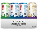 FITAID RX Zero Sugar, Encapsulated Creatine, Workout Recovery Drink, All-Inone BCAD, Glucosamine, Turmeric, B-Complex, Electrolite, Variety Pack, 12 Fl Oz (Paket 24)