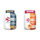 dymatize ISO100 Hydrolyzed Protein Powder, 100% Whey Isolate, 25g of Protein, 5.5g BCAAs & ISO100 Hydrolyzed Protein Poader, 100% Whey Isolate, Dunkin 'Glazed Donut Flavor