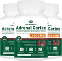 11-in-1 Tambahan Dukungan Adrenal, Tambahan Cortisol dengan Acid Pantothenic dan Ashwagandha - Mendukung Fungsi Adrenal Sehat, Energi dan Relaxation - 180 Capsules