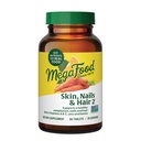 MegaFood Skin, Nails & Rambut 2 - Vitamin untuk Perempuan & Pria - Biotin, Vitamin A, C, Zinc, B6, E, Pantothenic Acid - Vegan - Membuat Tanpa 9 Food Alergens - 60 Tab (30 Pelayan)
