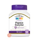 Abad ke-21 Enzyme Chewable (100 Count), Papaya & Pineapple Digetical Enzimes for Gut Health, Tropical Flavor, Non-GMO, Gluten- Free, No Added Salt, Articial Flavors